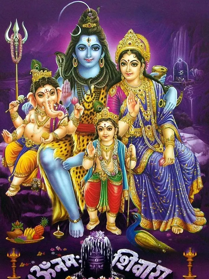 Bhagwan Shiva Family Photo 2