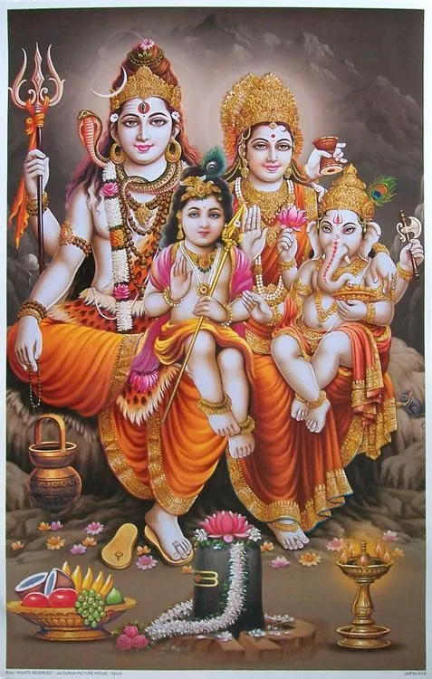 Bhagwan Shiva Family Small Photos