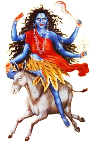 Devi Kalratri Images HD with White Background Devi Kalratri Images HD with White Background