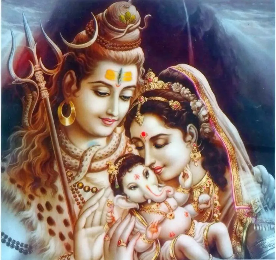 Shiv Parvati Wallpaper with Bal Ganesh Shiv Parvati Wallpaper with Bal Ganesh